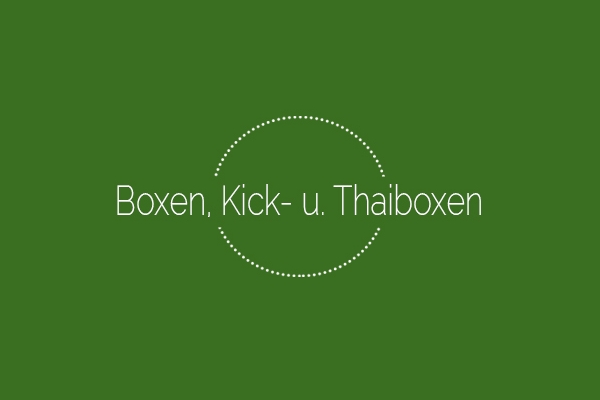 Boxen, Kick- u. Thaiboxen